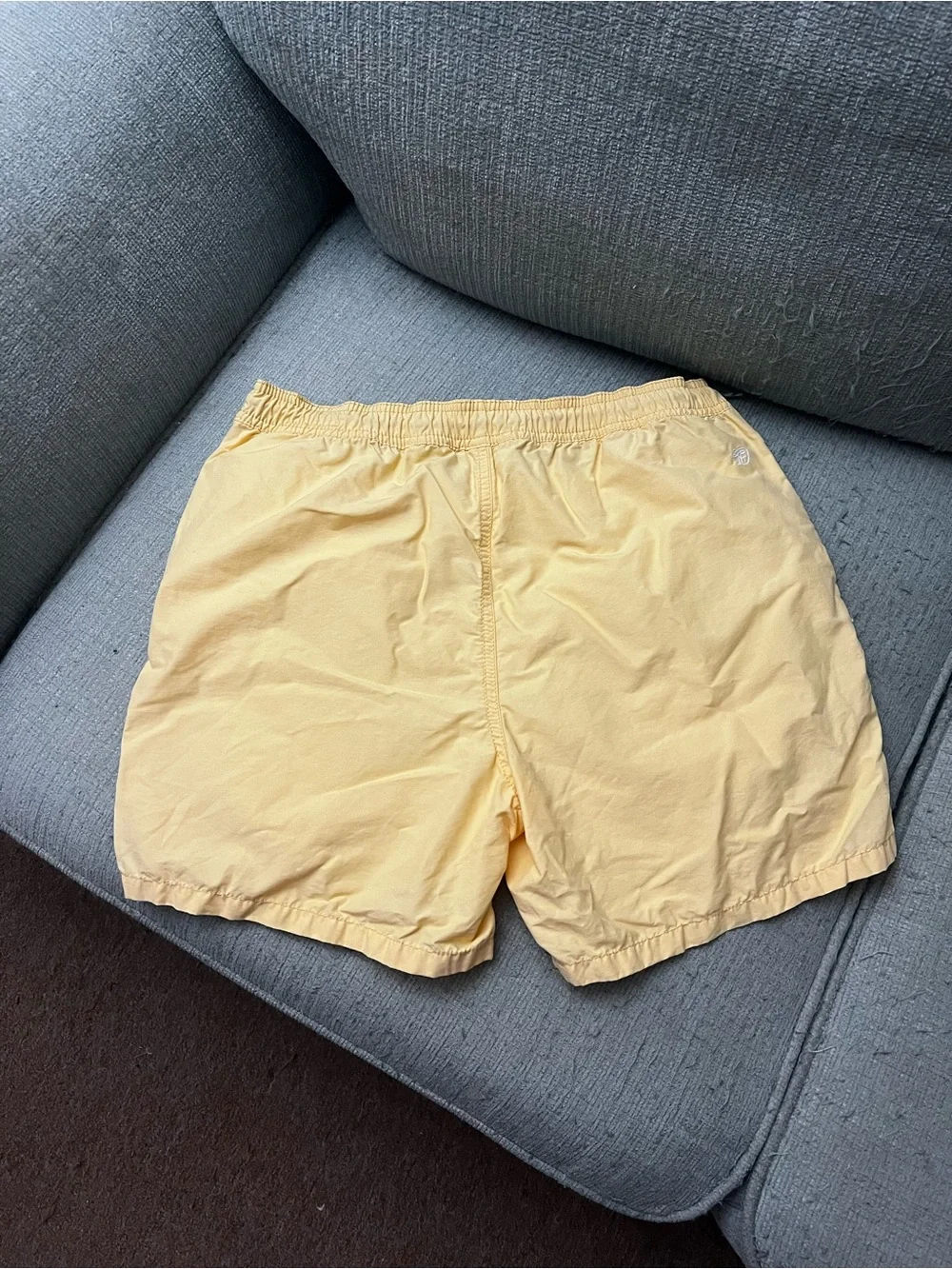 Tom Tailor Denim Men M Yellow Quick Dry Elastic Waist Swim Trunks Shorts Resort